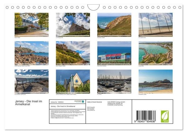 Produktbild: Jersey - Die Insel im &Auml;rmelkanal (Wandkalender 2026 DIN A4 quer), CALVENDO Monatskalender