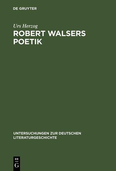 Produktbild: Robert Walsers Poetik