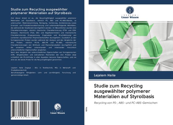 Produktbild: Studie zum Recycling ausgew&auml;hlter polymerer Materialien auf Styrolbasis