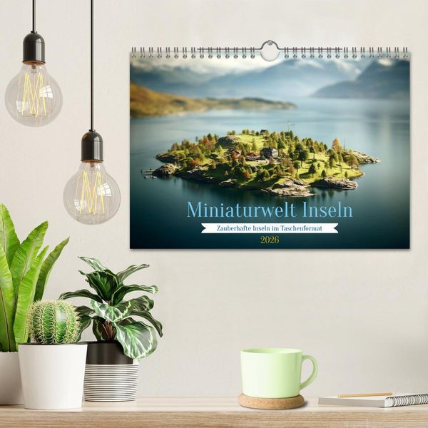 Produktbild: Miniaturwelt Inseln (Wandkalender 2026 DIN A4 quer), CALVENDO Monatskalender
