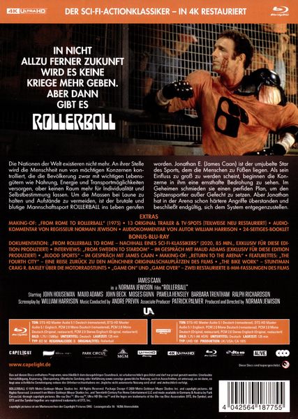 Produktbild: Rollerball - 3-Disc Limited Collector&rsquo;s Edition im Mediabook (UHD + Blu-Ray + Bonus-Blu-Ray)