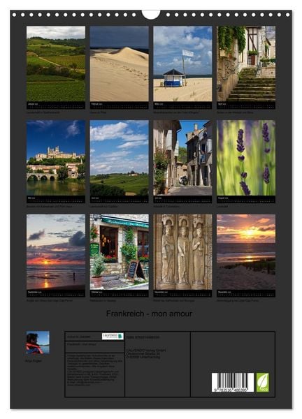 Produktbild: Frankreich - mon amour (Wandkalender 2026 DIN A3 hoch), CALVENDO Monatskalender