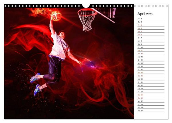 Produktbild: Basketball Fantasiewelten (Wandkalender 2026 DIN A3 quer), CALVENDO Monatskalender