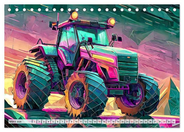 Produktbild: Motoren-Panorama (Tischkalender 2026 DIN A5 quer), CALVENDO Monatskalender