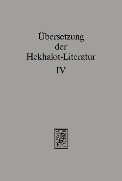 Produktbild: &Uuml;bersetzung der Hekhalot-Literatur