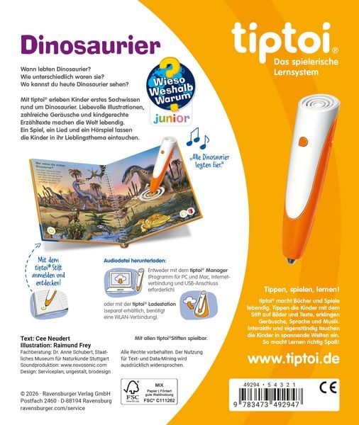 Produktbild: tiptoi&reg; Wieso? Weshalb? Warum? junior - Dinosaurier