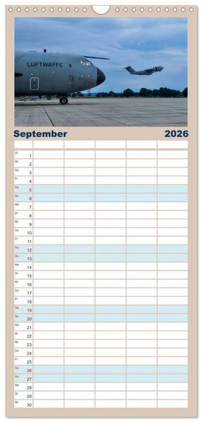 Produktbild: Familienplaner 2026 - A400M LTG 62 mit 5 Spalten (Wandkalender, 21 x 45 cm) CALVENDO