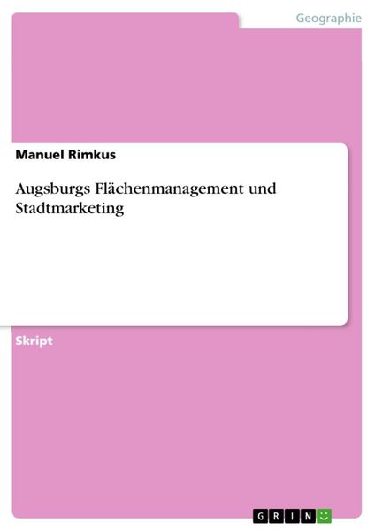 Produktbild: Augsburg - Fl&auml;chenmanagement und Stadtmarketing