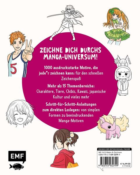 Produktbild: Die ultimative Motiv-Bibliothek &ndash;&nbsp;1000 x Manga zeichnen