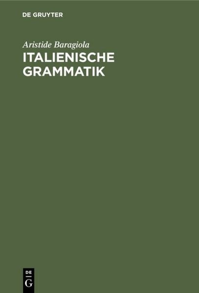 Produktbild: Italienische Grammatik