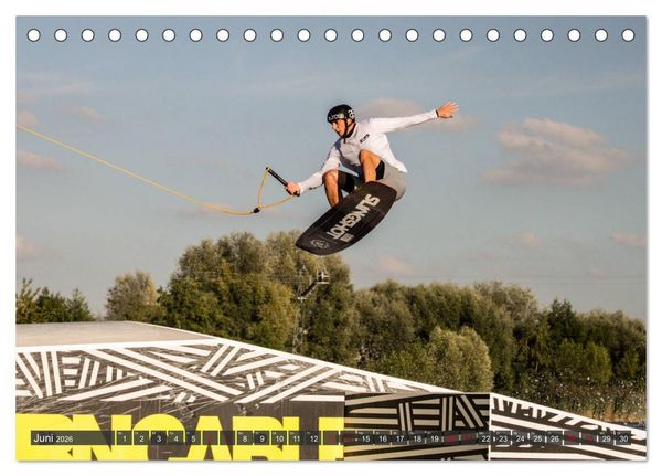 Produktbild: Wakeboarding - make water burn (Tischkalender 2026 DIN A5 quer), CALVENDO Monatskalender