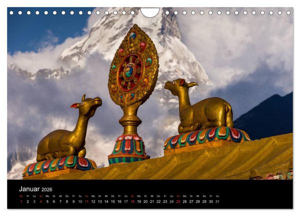 Produktbild: Buddhismus im Himalaya (Wandkalender 2026 DIN A4 quer), CALVENDO Monatskalender