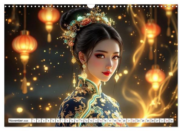 Produktbild: Fantasie Asia-Girls (Wandkalender 2026 DIN A3 quer), CALVENDO Monatskalender