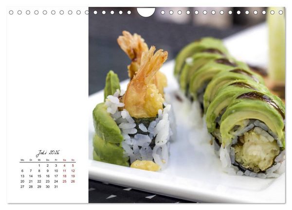 Produktbild: Sashimi und Sushi. Japans K&ouml;stlichkeiten (Wandkalender 2026 DIN A4 quer), CALVENDO Monatskalender
