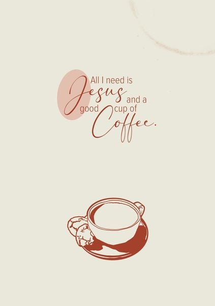 Produktbild: Notizbuch "Coffee and Jesus" - hell