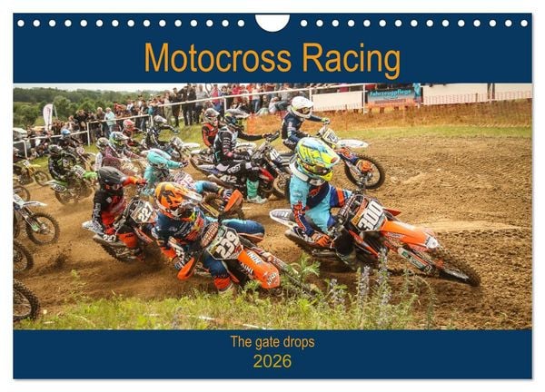 Motocross Racing - The gate drops (Wandkalender 2026 DIN A4 quer), CALVENDO Monatskalender