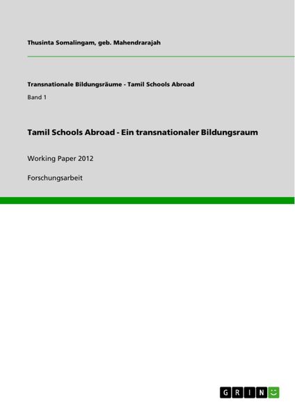 Produktbild: Tamil Schools Abroad - Ein transnationaler Bildungsraum