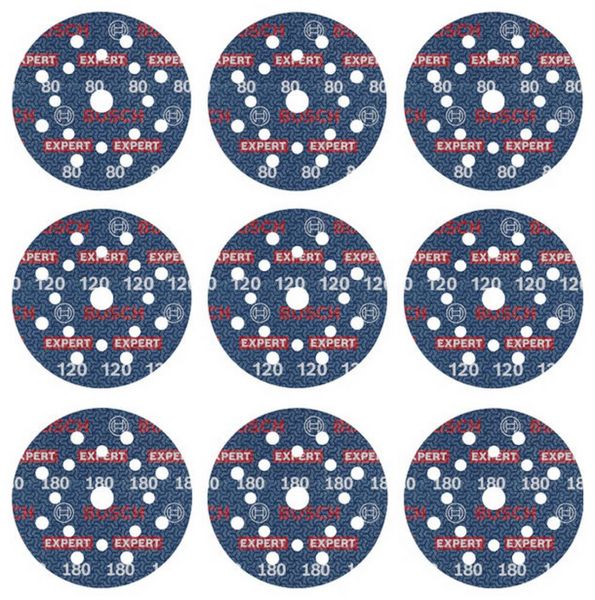 Bosch Accessories 2608902407 Schleifscheiben-Set Durchmesser 125 mm Körnung (num)=80, 120, 180 1 St.