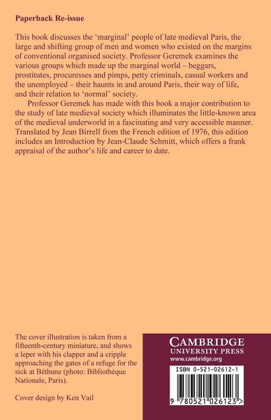 Produktbild: The Margins of Society in Late Medieval Paris