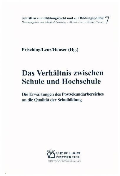 Produktbild: Das Verh&auml;ltnis zwischen Schule und Hochschule