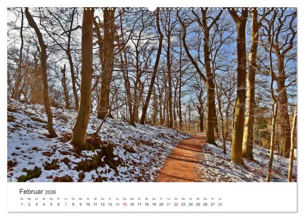 Produktbild: Wege durchs Jahr- Zitate begleiten auf romantisch sch&ouml;nen Wegen (Wandkalender 2026 DIN A2 quer), CALVENDO Monatskalender