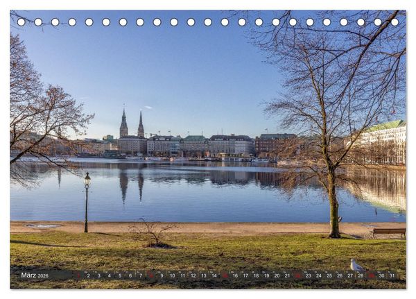 Produktbild: Hamburg - Die Weltstadt an der Waterkant (Tischkalender 2026 DIN A5 quer), CALVENDO Monatskalender