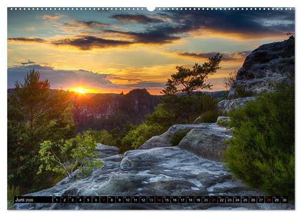 Produktbild: Bilder aus dem Nationalpark S&auml;chsische Schweiz (Wandkalender 2026 DIN A2 quer), CALVENDO Monatskalender