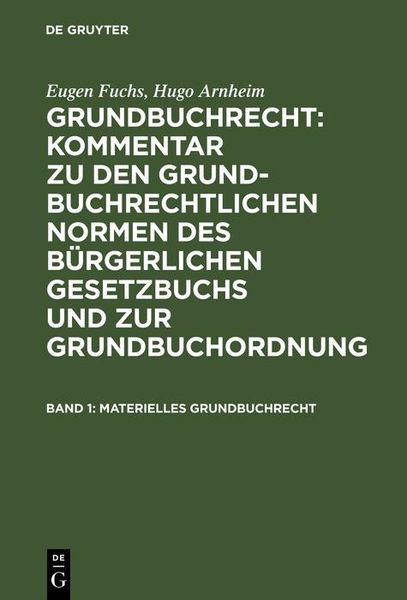 Produktbild: Materielles Grundbuchrecht