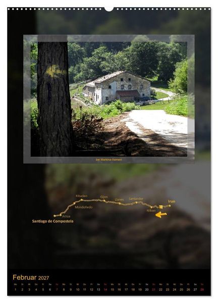 Produktbild: Camino del Norte (hochwertiger Premium Wandkalender 2027 DIN A2 hoch), Kunstdruck in Hochglanz