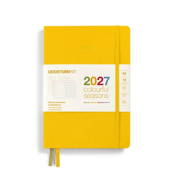 Produktbild: Wochenkalender & Notizbuch Dotted Medium (A5) 2027, Colourful Seasons, Summer, Deutsch