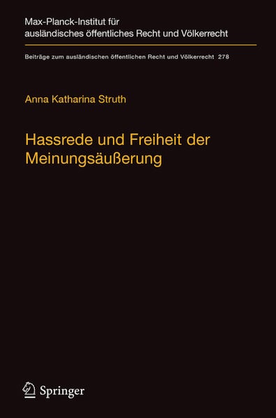 Produktbild: Hassrede und Freiheit der Meinungs&auml;u&szlig;erung