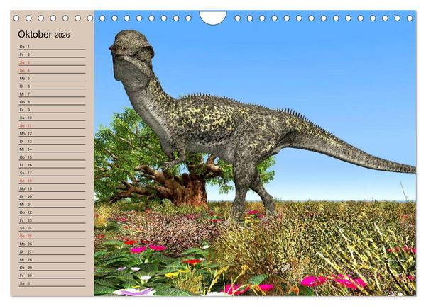 Produktbild: Dinosaurier. Urzeitliche Giganten (Wandkalender 2026 DIN A4 quer), CALVENDO Monatskalender