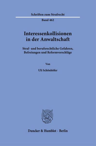 Produktbild: Interessenkollisionen in der Anwaltschaft