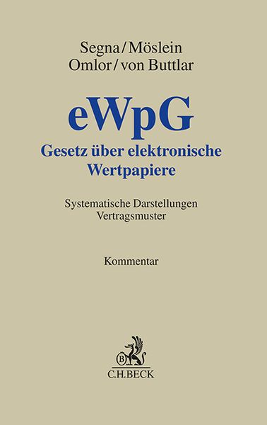 Produktbild: Gesetz &uuml;ber elektronische Wertpapiere. eWpG