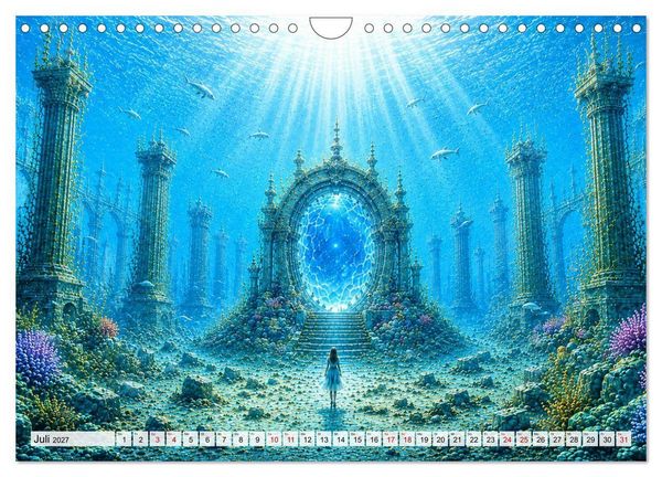 Produktbild: Versunkene Welten &ndash; Mystische Tiefen zwischen Traum und Ewigkeit (Wandkalender 2027 DIN A4 quer), CALVENDO Monatskalender