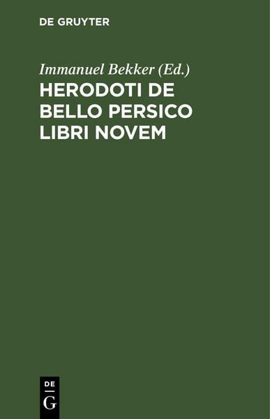 Produktbild: Herodoti De Bello Persico libri novem