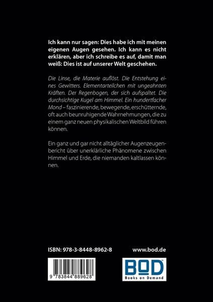 Produktbild: Augenzeugenbericht. Aufl&ouml;sung von Materie ...