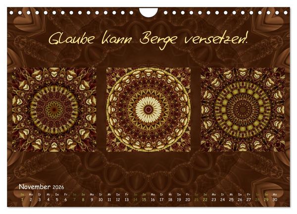 Produktbild: Mandala Trilogien (Wandkalender 2026 DIN A4 quer), CALVENDO Monatskalender