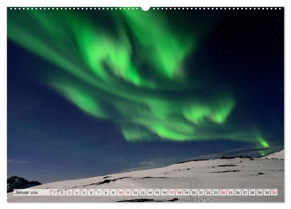 Produktbild: Aurora Borealis: Polarlichter in Norwegen (hochwertiger Premium Wandkalender 2026 DIN A2 quer), Kunstdruck in Hochglanz