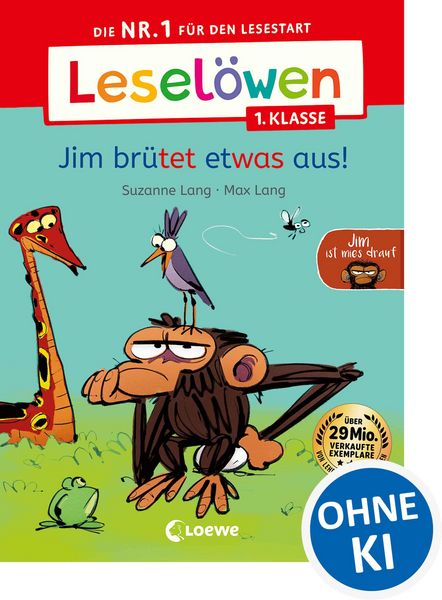 Produktbild: Lesel&ouml;wen 1. Klasse - Jim ist mies drauf - Jim br&uuml;tet etwas aus!