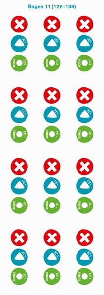 Produktbild: BOOKii&reg; Aufnahme-Sticker neutral Paket 2, Nr. 127-246 (120 St&uuml;ck)