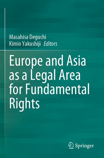 Produktbild: Europe and Asia as a Legal Area for Fundamental Rights