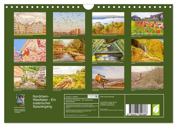 Produktbild: Nordrhein-Westfalen - Ein malerischer Spaziergang (Wandkalender 2026 DIN A4 quer), CALVENDO Monatskalender
