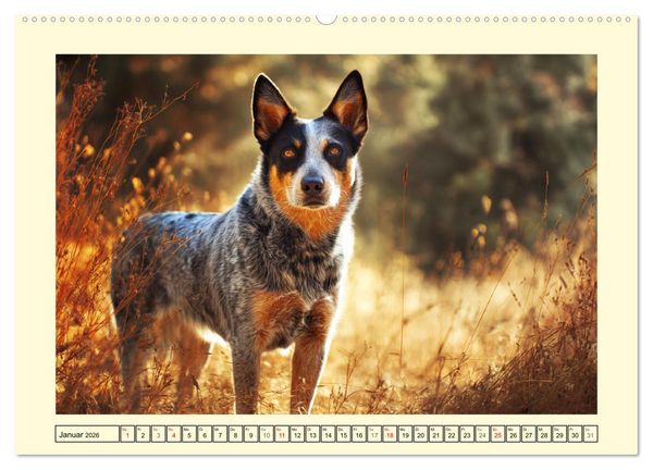 Produktbild: Australian Cattle Dogs. Echte Cowboys und Helden der Farm (hochwertiger Premium Wandkalender 2026 DIN A2 quer), Kunstdruck in Hochglanz