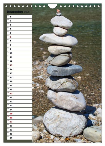 Produktbild: Steinmanderl - Der Steinm&auml;nnchen Geburtstagskalender (Wandkalender 2026 DIN A4 hoch), CALVENDO Monatskalender