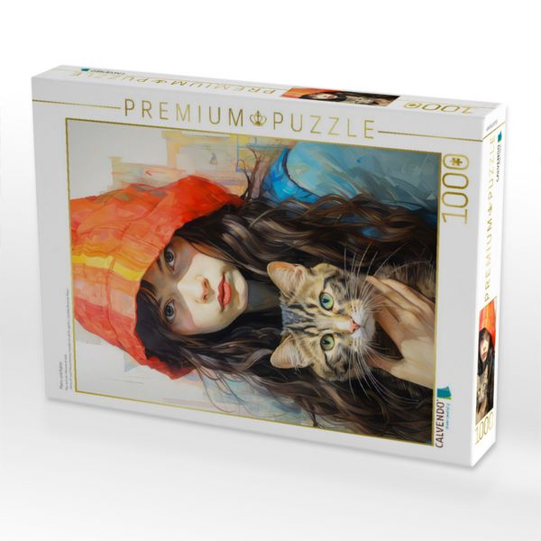Produktbild: CALVENDO Puzzle Mann und Katze | 1000 Teile Lege-Gr&ouml;&szlig;e 64x48cm Foto-Puzzle f&uuml;r gl&uuml;ckliche Stunden