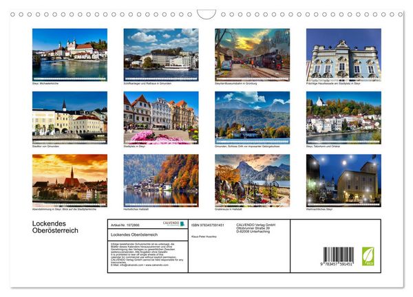 Produktbild: Lockendes Ober&ouml;sterreich (Wandkalender 2026 DIN A3 quer), CALVENDO Monatskalender