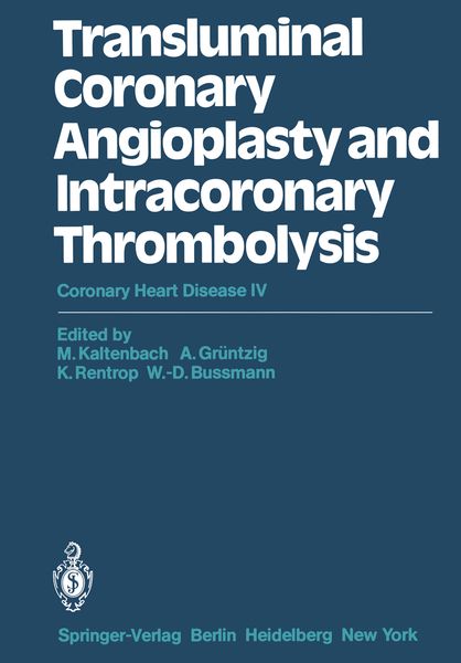 Produktbild: Transluminal Coronary Angioplasty and Intracoronary Thrombolysis