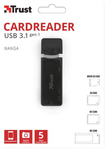 Produktbild: Trust NANGA - Kartenleser (MS, SD, microSD, MS Micro)