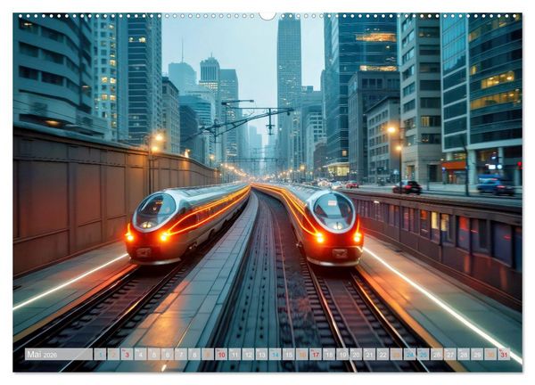 Produktbild: Hightech Z&uuml;ge (Wandkalender 2026 DIN A2 quer), CALVENDO Monatskalender